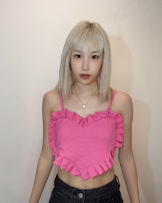 爱心吊带裹胸上衣