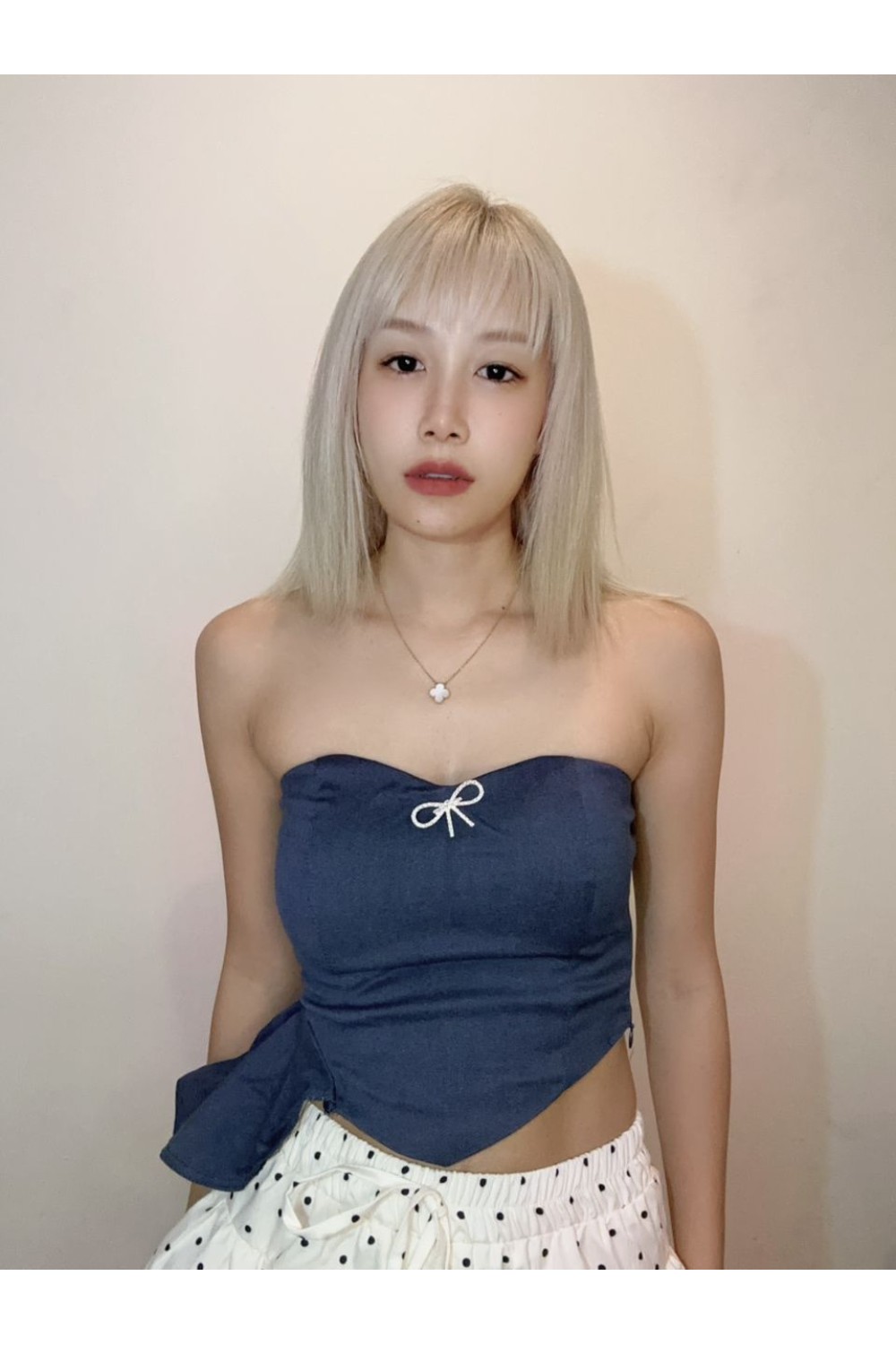 砖石蝴蝶结抹胸