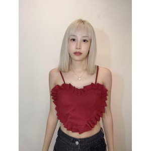 爱心吊带裹胸上衣