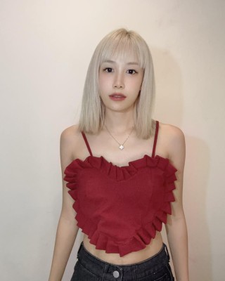 爱心吊带裹胸上衣