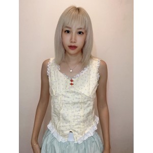 玫瑰碎花背心