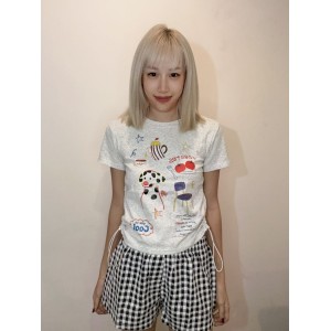 爱心格纹休闲短裤