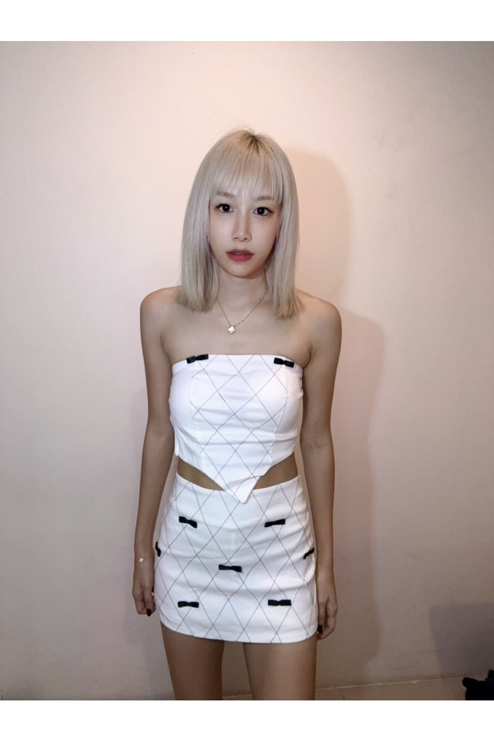 蝴蝶结菱形套装