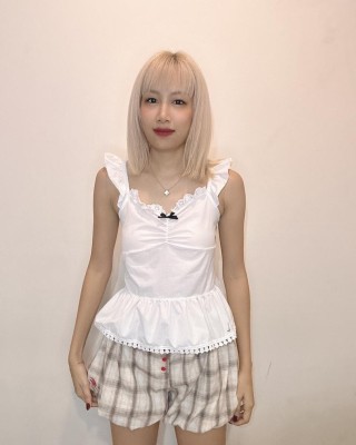 钩花蝴蝶结背心