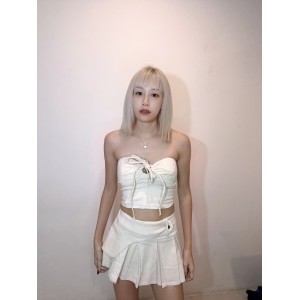 两穿抹胸上衣 杏色