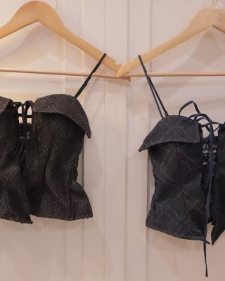 绑带马甲 含胸垫 黑色 