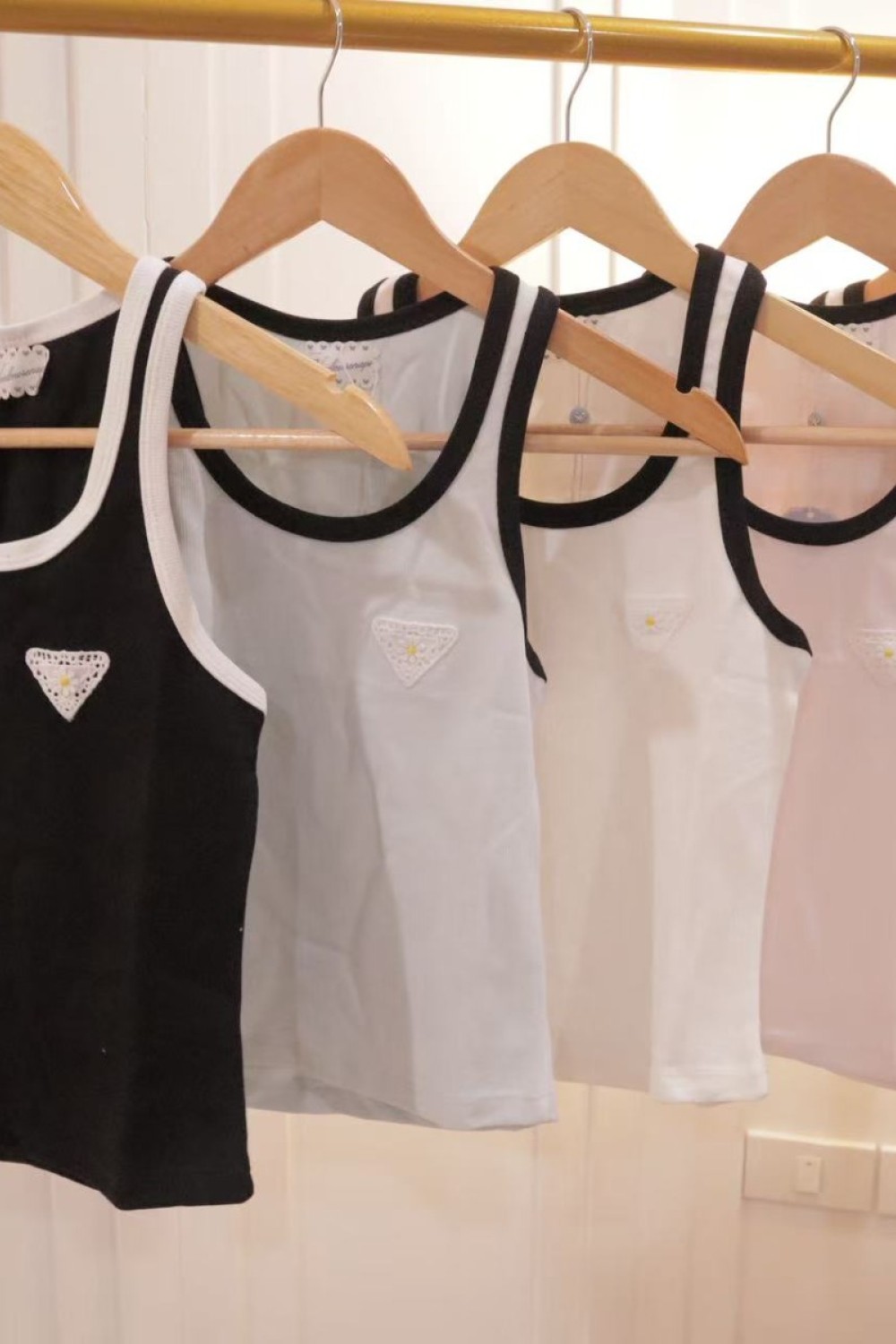 拼色小雏菊背心