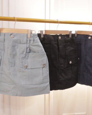 仿牛仔口袋短裙