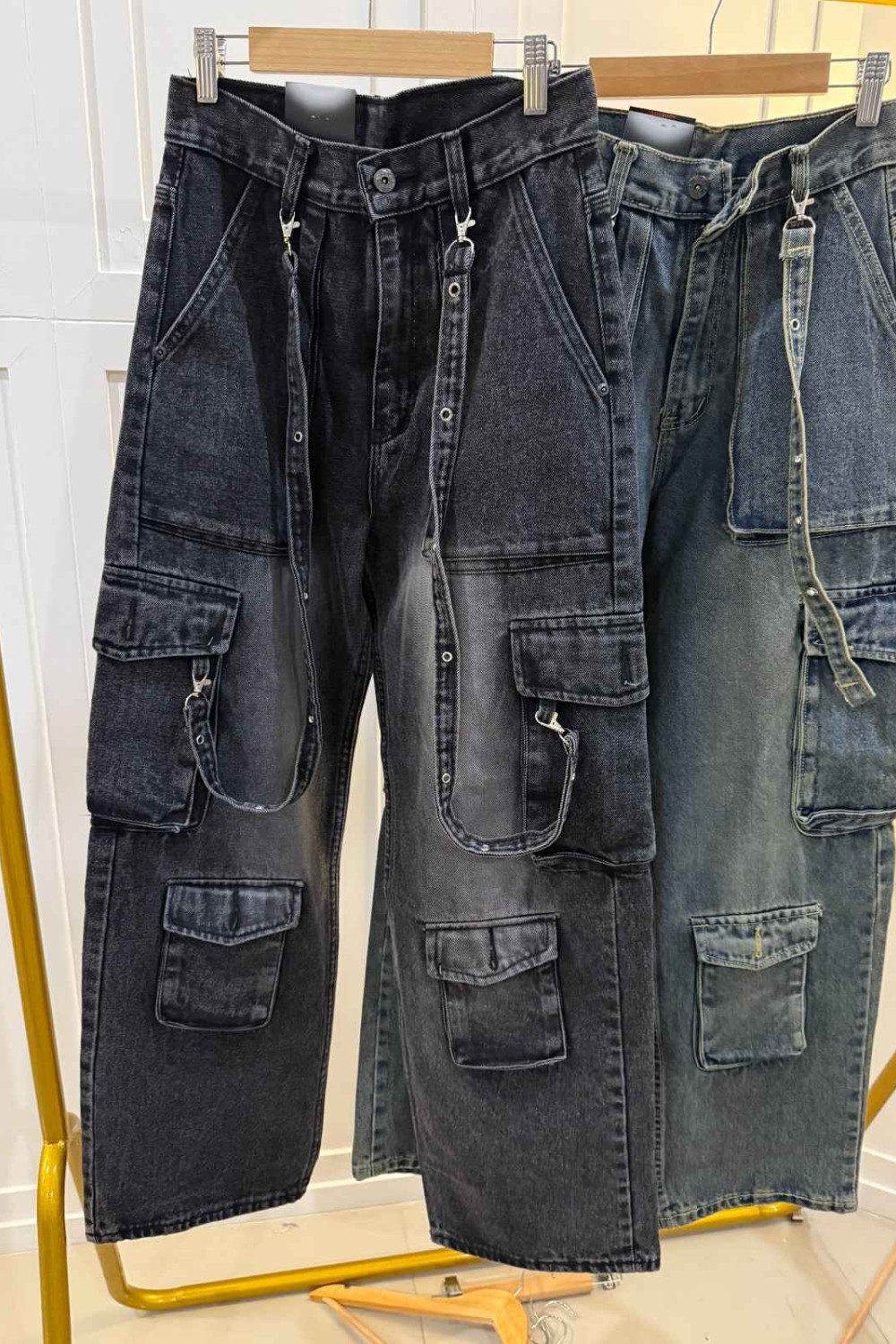 嘻哈高腰长裤 牛仔 S