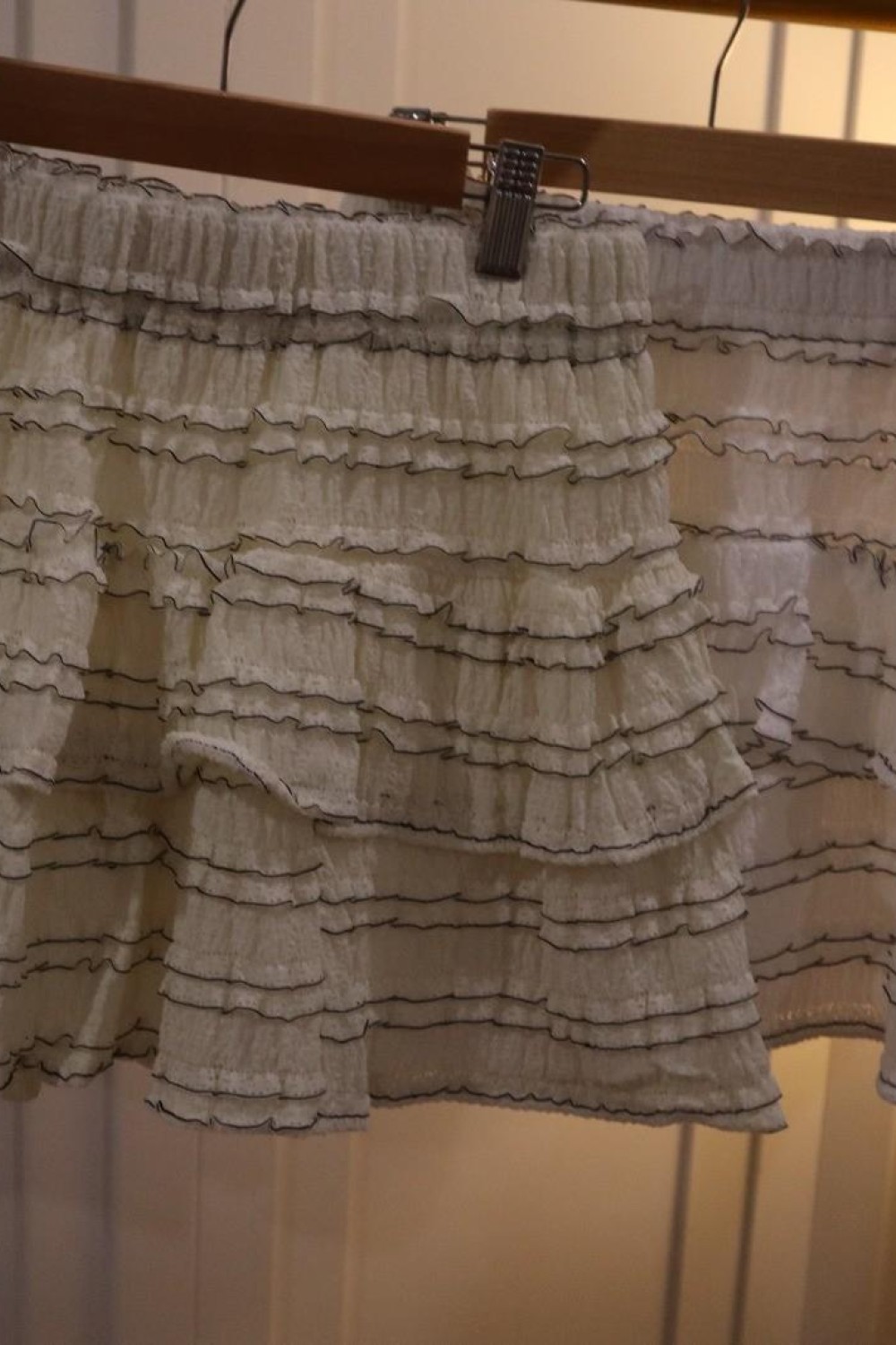 木耳边层次感短裙